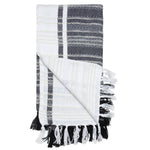 Genevieve 50x70" Indoor/Outdoor Recycled Woven Throw Blanket: Blue