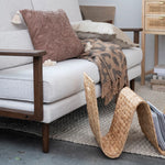 BLOOMINGVILLE Hand-Woven Water Hyacinth & Metal Tray/Magazine Holder