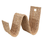 BLOOMINGVILLE Hand-Woven Water Hyacinth & Metal Tray/Magazine Holder