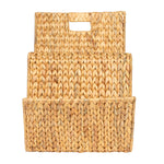 BLOOMINGVILLE Hand-Woven Water Hyacinth & Metal Tray/Magazine Holder