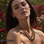 Sorrelli 10K Gold Plated Metal Beaded Tennis Necklace, 16-20in: Metallic