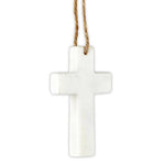 Marble Ornament - Cross: Wipe Clean With Damp Cloth / Marble