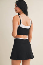 Double Layered Tank Top: Hot Pink Combo / M