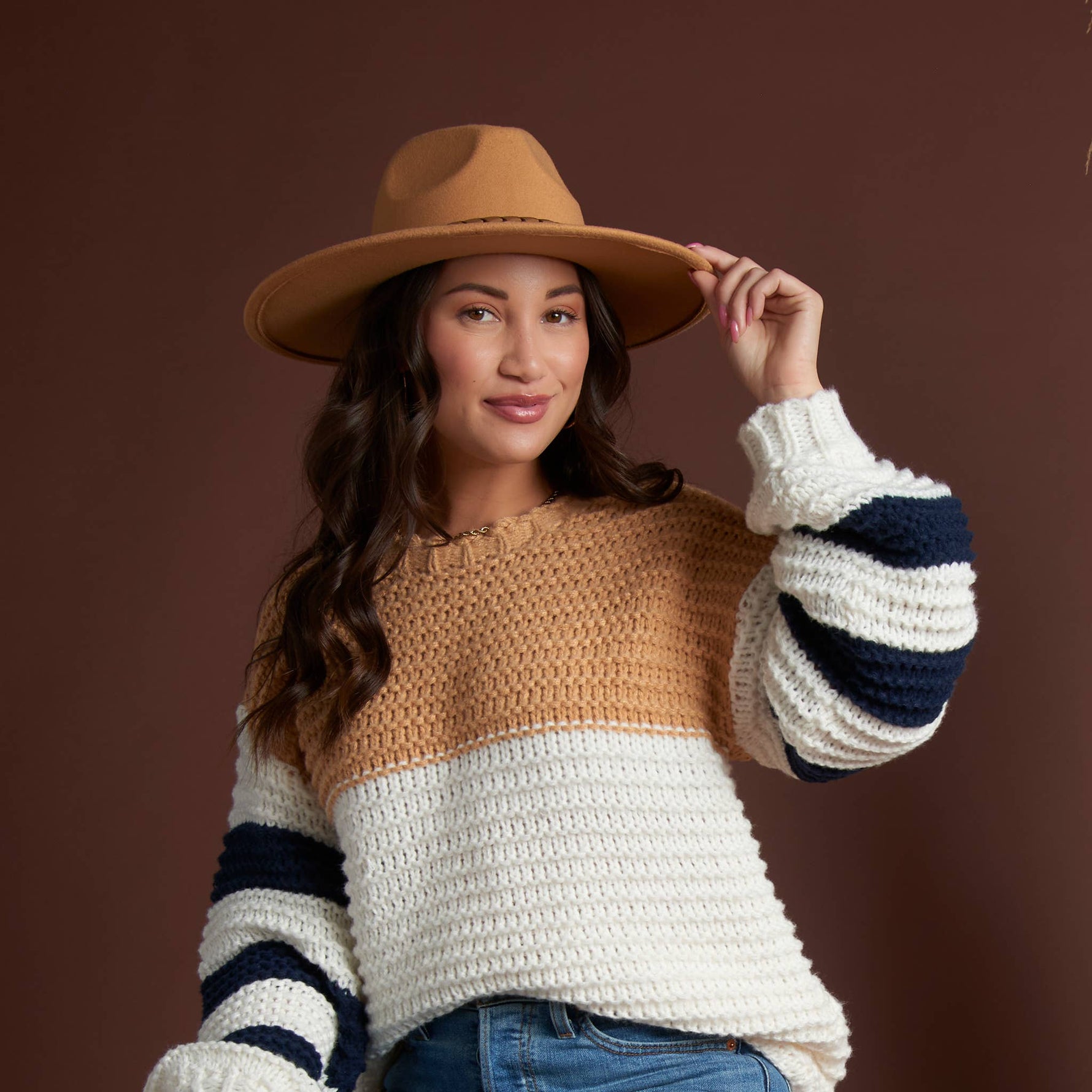 Ranch Wide Brim Hat: Camel