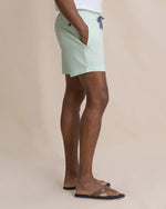 M Seersucker Stripe Swim Trunk: Green Ash - 2133 / M
