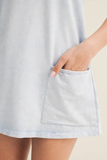 Mineral Wash Play Dress: Coral / L