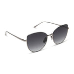 DIFF Kinsley Gunmetal Grey Gradient Sunglasses