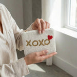Xoxo Heart Beaded Coin Purse