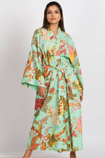 Rani Kimono Robes: Red Multi Birds