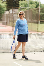 Elsie Lightweight Sweater - Tennis - Blue with Hot Pink Tennis / Extra Large