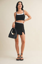 Double Layered Tank Top: Hot Pink Combo / M