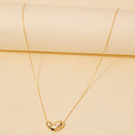 Bubble Heart Pendant Necklace: Gold