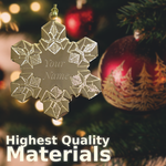 Gold Stipple Snowflake Ornament