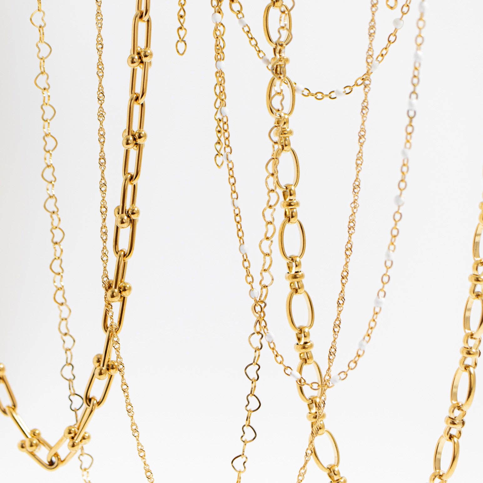 18K Gold PVD Statement Chain Necklace: Gold