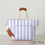 Monogrammable Blank Cooler Tote Bag: Light Blue