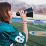 "Game Day" Green, White & Black Hair Tie Bracelets