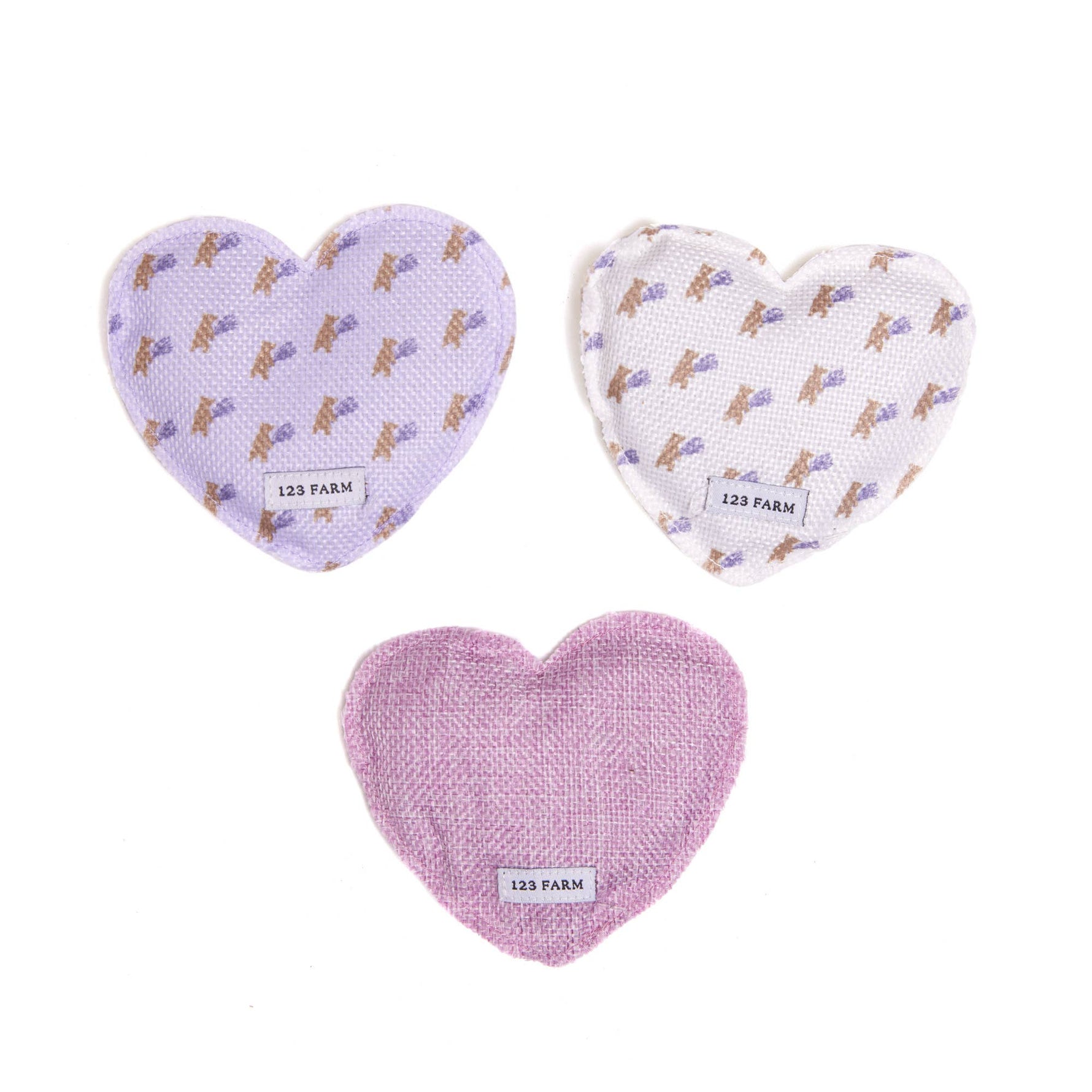 Lavender Heart Sachet – Scented Sachet, 3 Designs, 3.5"x4.5": Lavender with Bears