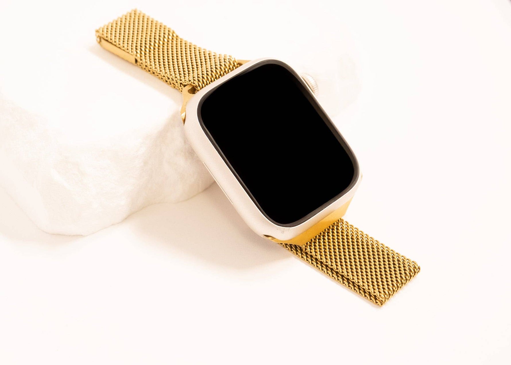 Stainless Steel Adjustable Mesh Smart Watch Band