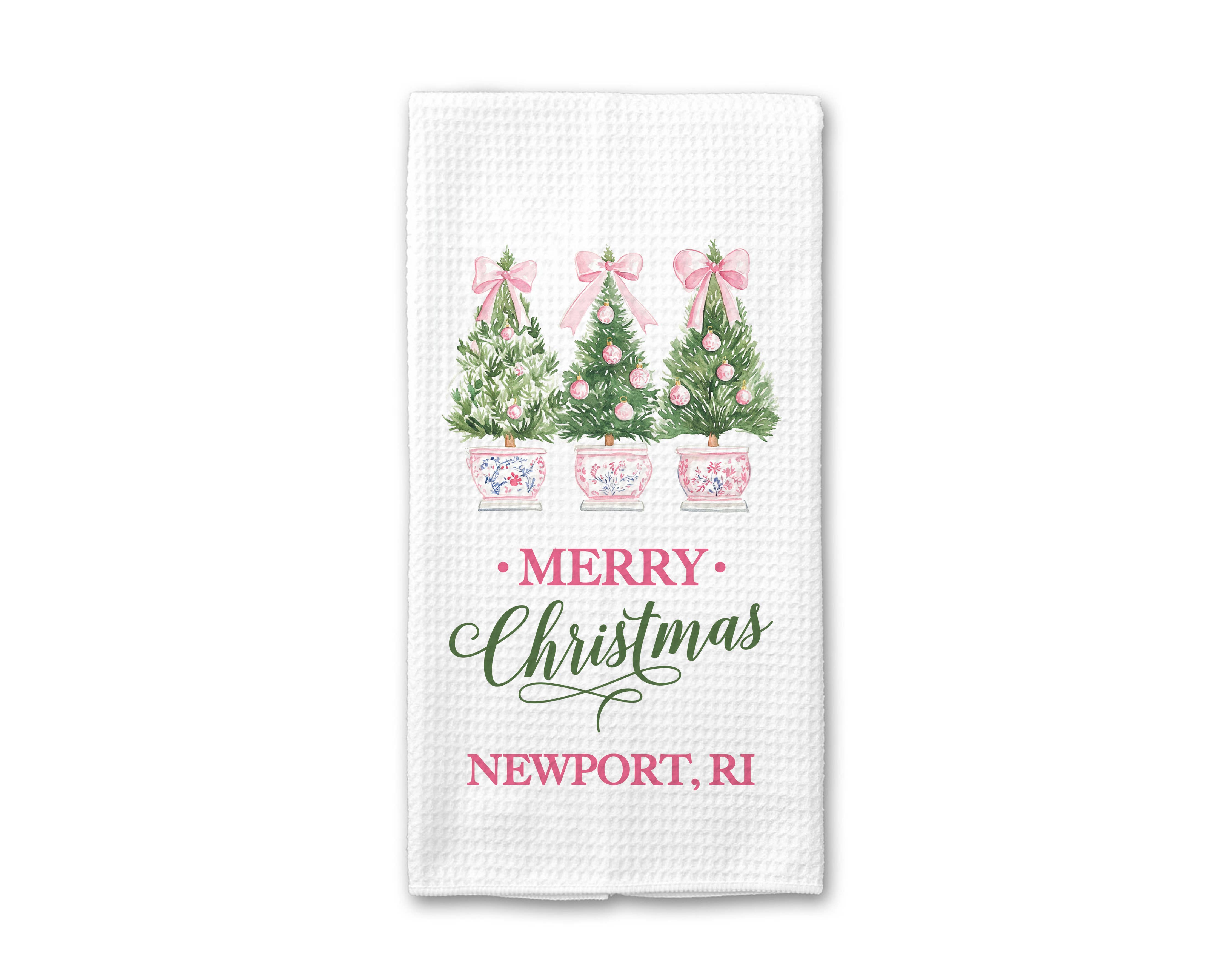 Fort Walton Beach, FL Chinoiserie Christmas Tree Towel
