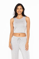 Lounge Terry Tank Top: HEATHER GREY
