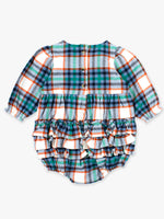 Baby Girls Peyton Plaid Woven Long Sleeve Bubble Romper: Multi-Color / 12-18m