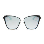 DIFF Becky Black Flash Grey Gradient Sunglasses