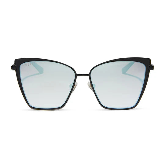 DIFF Becky Black Flash Grey Gradient Sunglasses