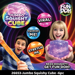 Fun Doh JUMBO Squishy Cube | Viral Assortment - 6/Display: Wholesale Price