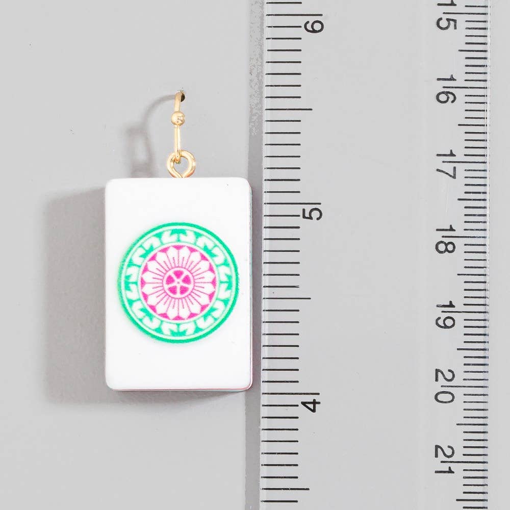 Assorted Mahjong Tile Acrylic Earrings