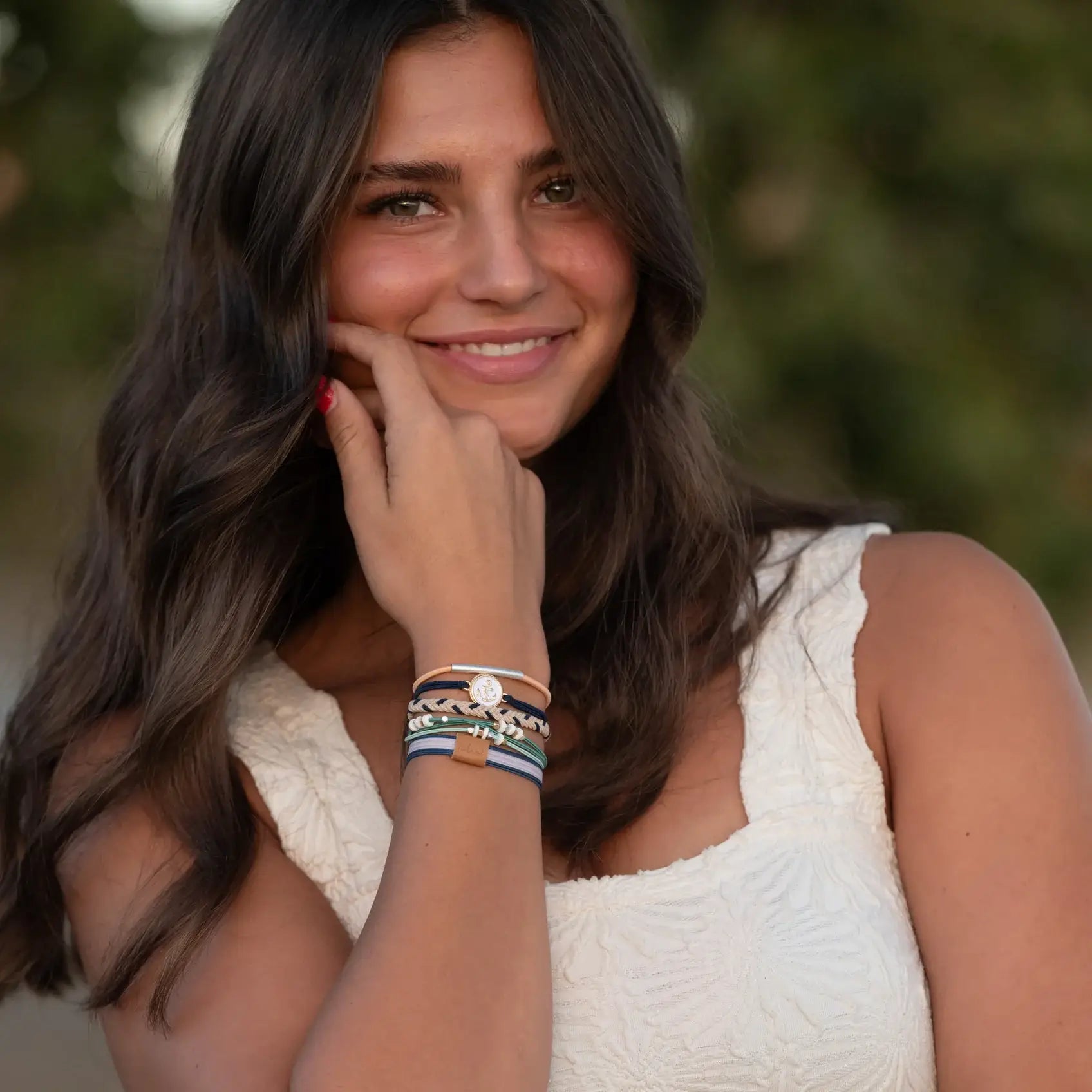 Anchor  Hair Tie Bracelets: Medium