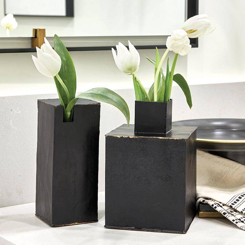 Recycled Large Iron Vase