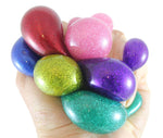 Assorted Mini Stress Balls - 5 Different Styles  - Doh, Glow