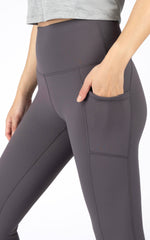 90 Degree by Reflex - Women's Side Pocket Ankle Leggings: Black