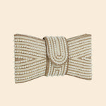 Spangle Pearl Bow Clutch Evening Bag