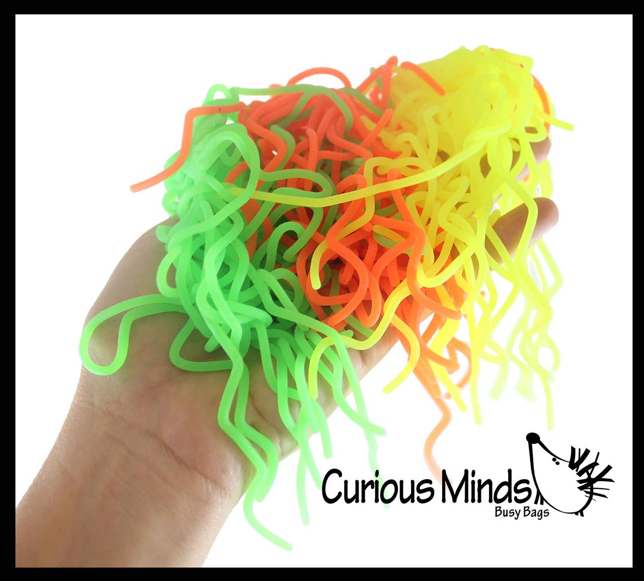 1 Pack of 3 Ramen Stretchy Noodle Strings Fidget Toy -