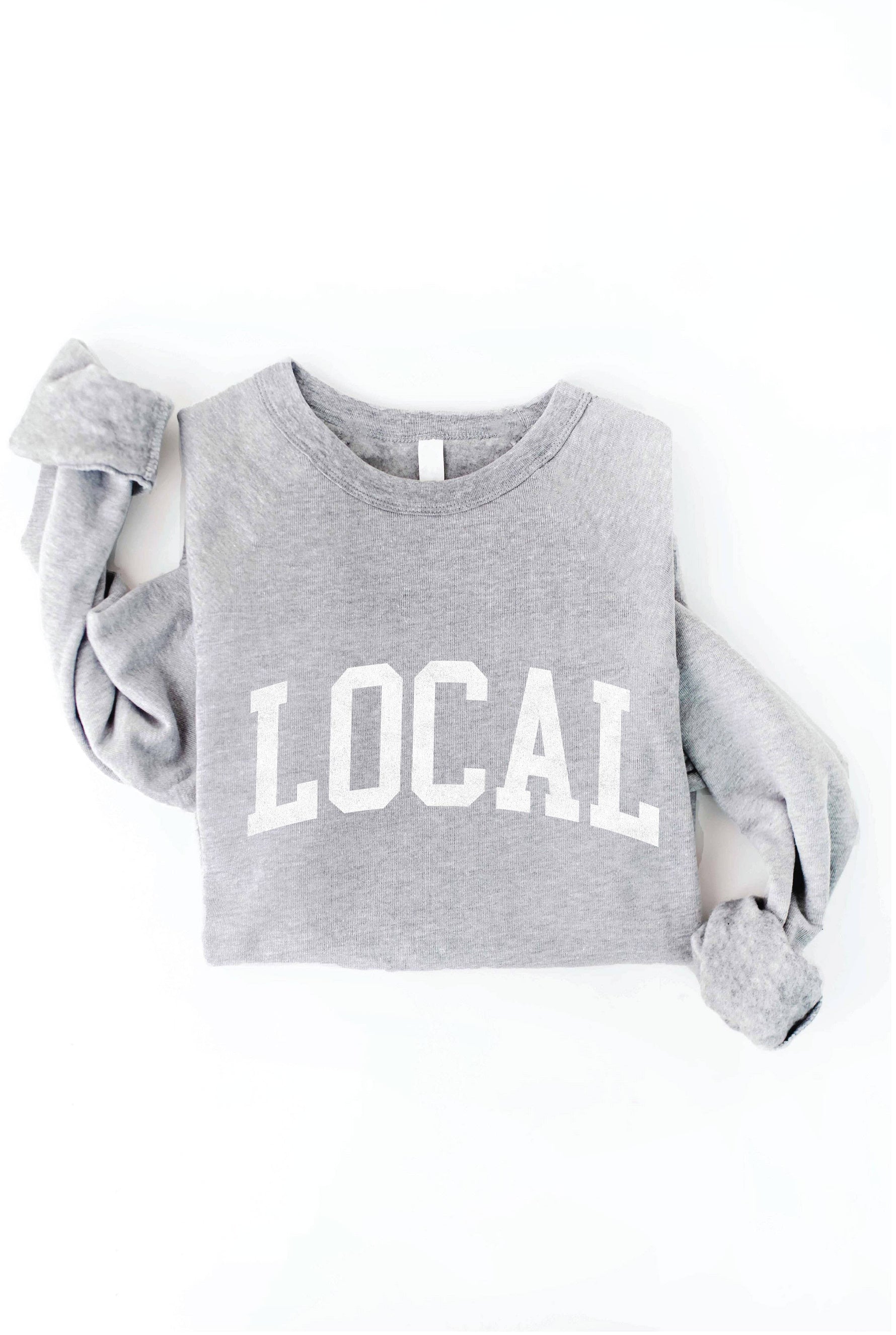 LOCAL graphic sweatshirt: TAN / S