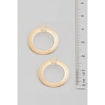 Flat Solid Snake Chain Hoop Drop Earrings