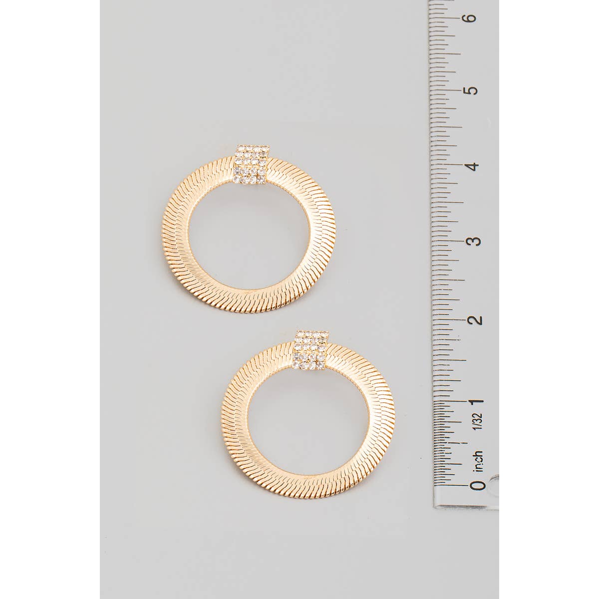 Flat Solid Snake Chain Hoop Drop Earrings