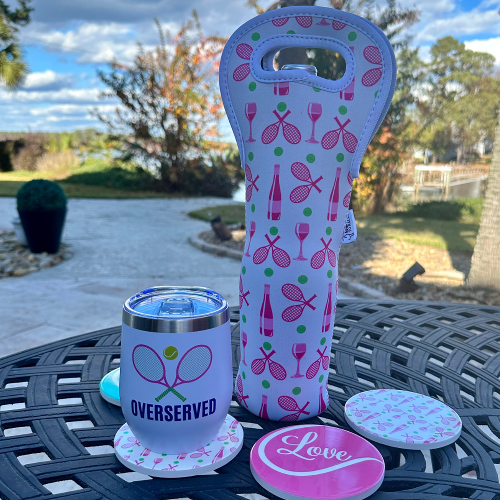 Tennis Wine Tumbler - Over Served