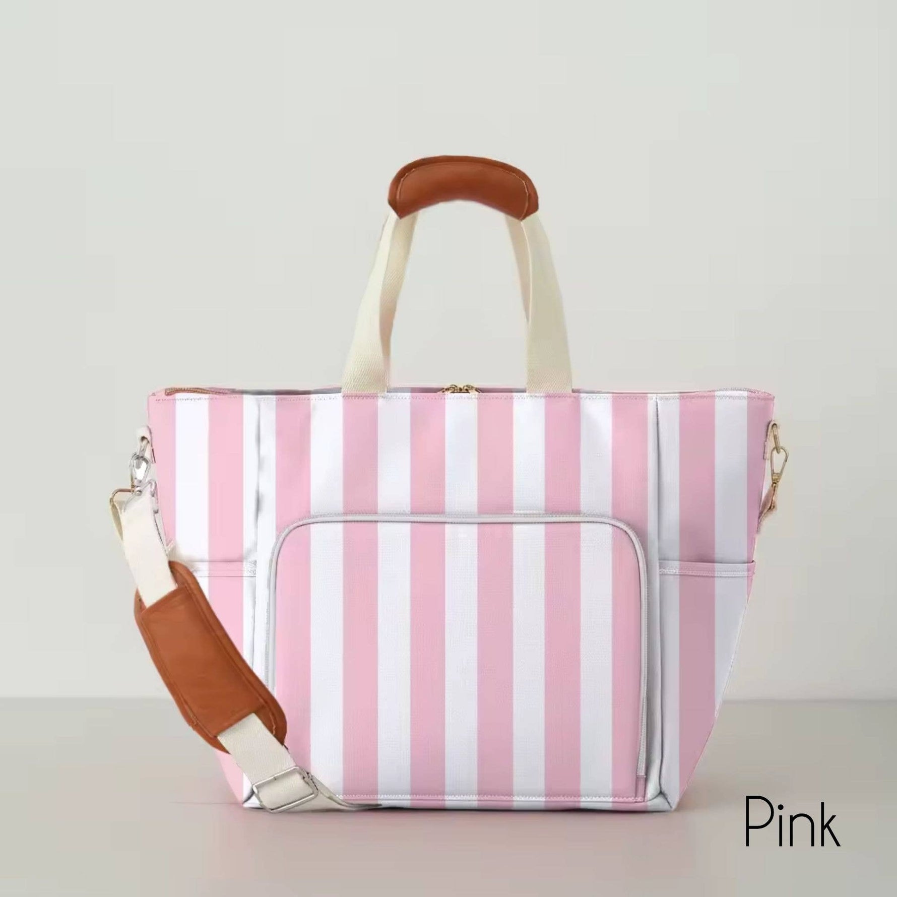 Monogrammable Blank Cooler Tote Bag: Orange