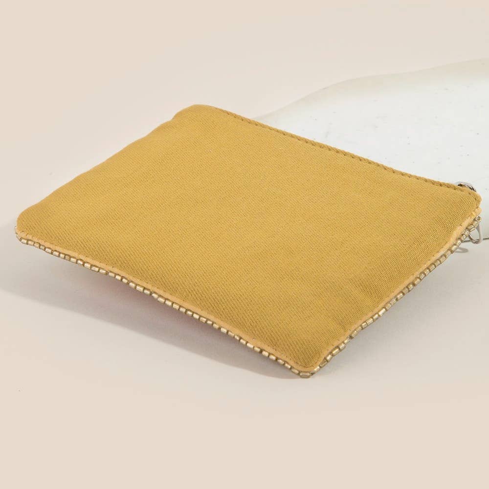 Gosh Darn It Seed Beaded Coin Purse