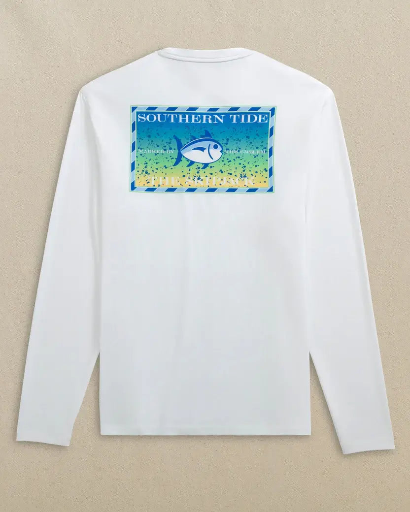 M LS Original SkipJack Mahi Mahi Perf Tshirt: Classic White - 1760 / L
