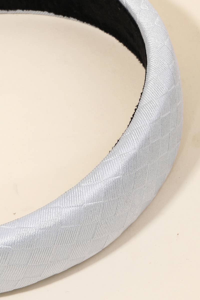 Baby Blue Checkered Pattern Headband