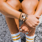 "Game Day" Black & Gold Hair Tie Bracelets