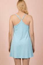 ND32119 - Textured Checkered Knit Activewear Tennis Dress: KELLY GREEN / S-M-L/2-2-2