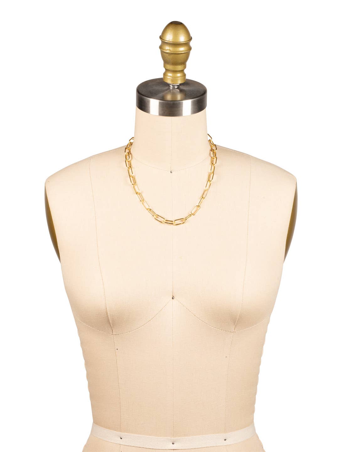 Sorrelli 10K Gold Plated Chunky Paperclip Tennis Necklace, 16-20in: Metallic