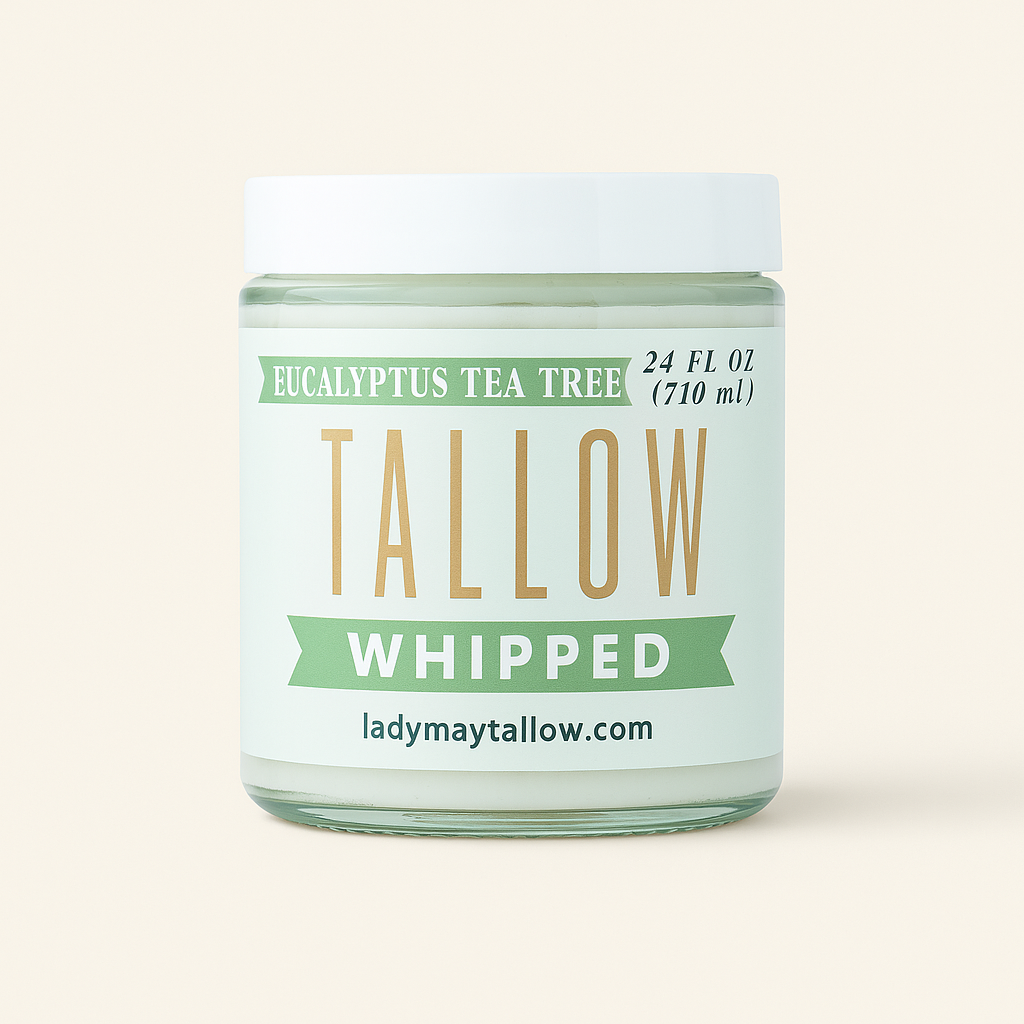 Eucalyptus Tea Tree Whipped Tallow – 120,000+ Sold | Grass-Fed Beef Tallow Skincare | Lady May Tallow: 9oz
