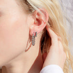 18K Gold PVD Stainless Steel Circle Ball Hoop Earrings : Gold