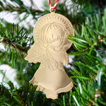 Gold Halo Praying Angel Ornament