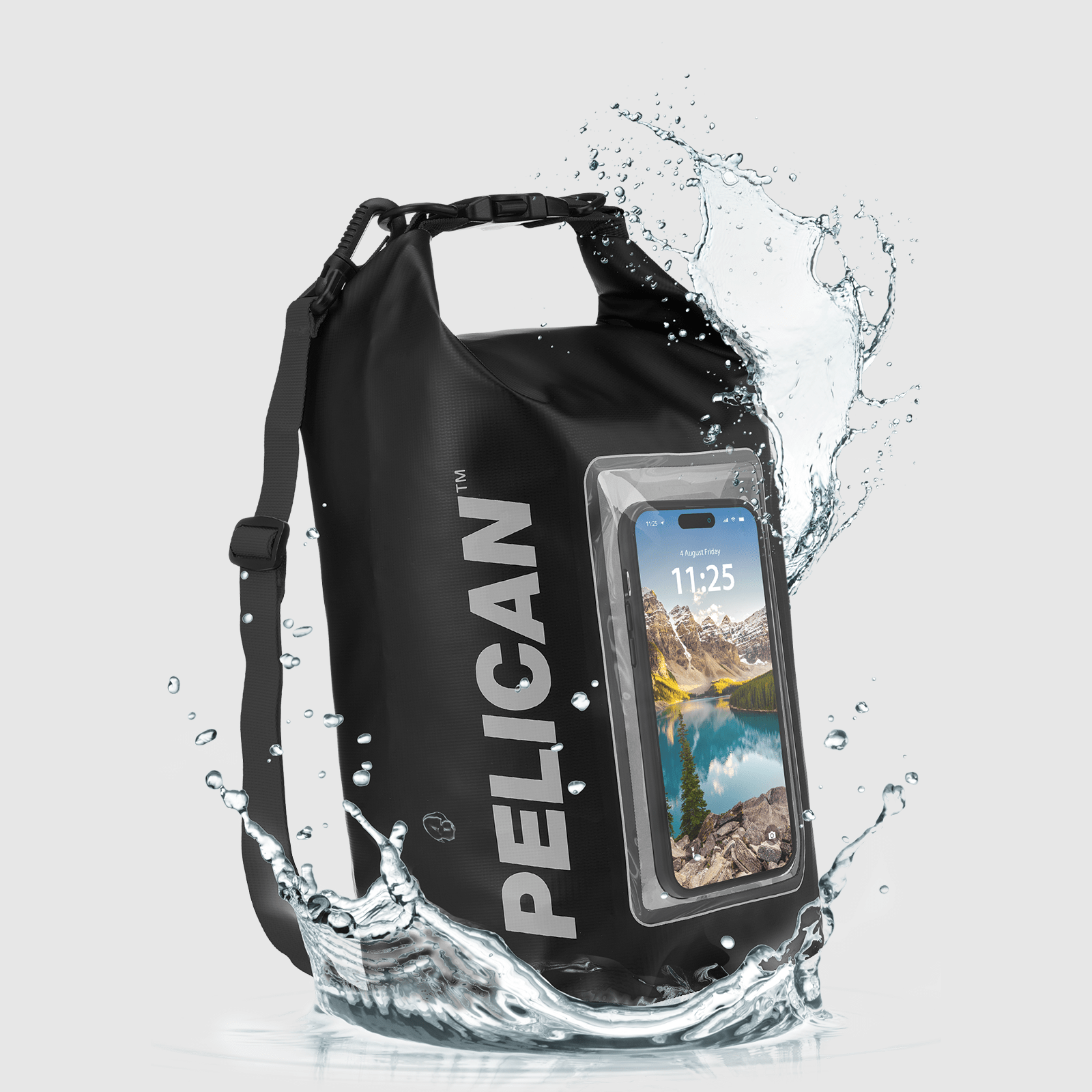 Pelican Marine Waterproof 5L Dry Bag (Stealth Black) - Phone Pouch: Stealth Black